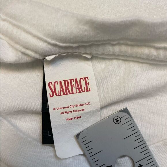 Scarface Movie Logo Graphic T-shirt Men Large White Short Sleeve - Picture 4 of 6